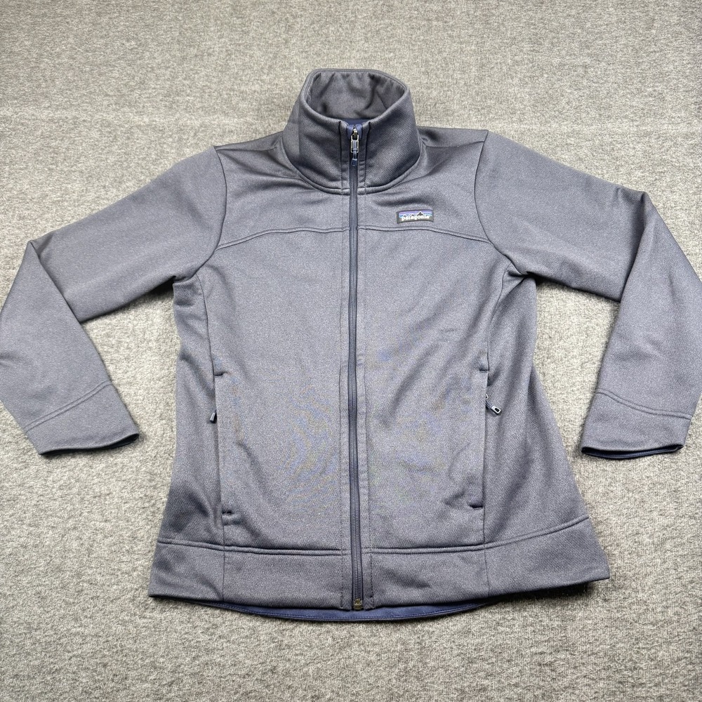 Patagonia Jacket Womens Small Blue Ukiah Full Zip Fleece Outdoors Hiking Pockets